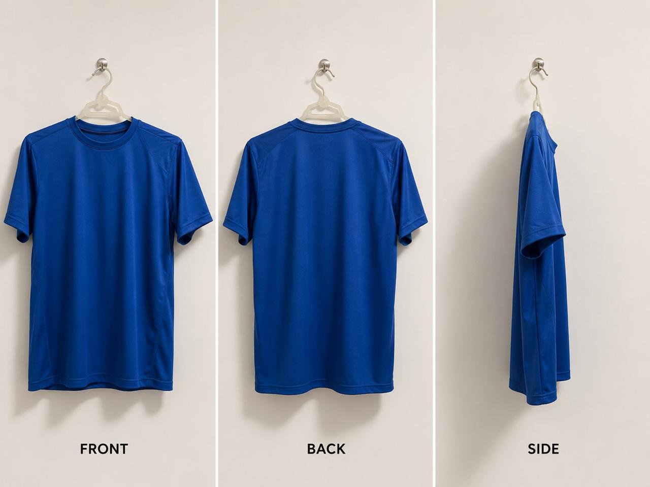 Plain Blue Round Neck