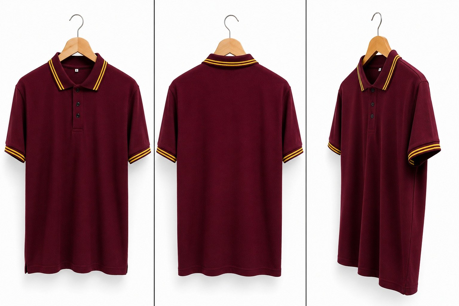 Mehroon Textured Polo Shirt